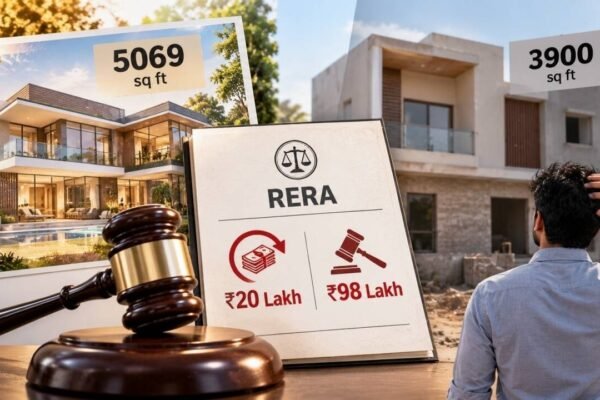 Homebuyer promised 5,069 sq ft villa by builder, but only 3,900 sq ft delivered: Telangana RERA orders Rs 20 lakh refund and Rs 98 lakh penalty