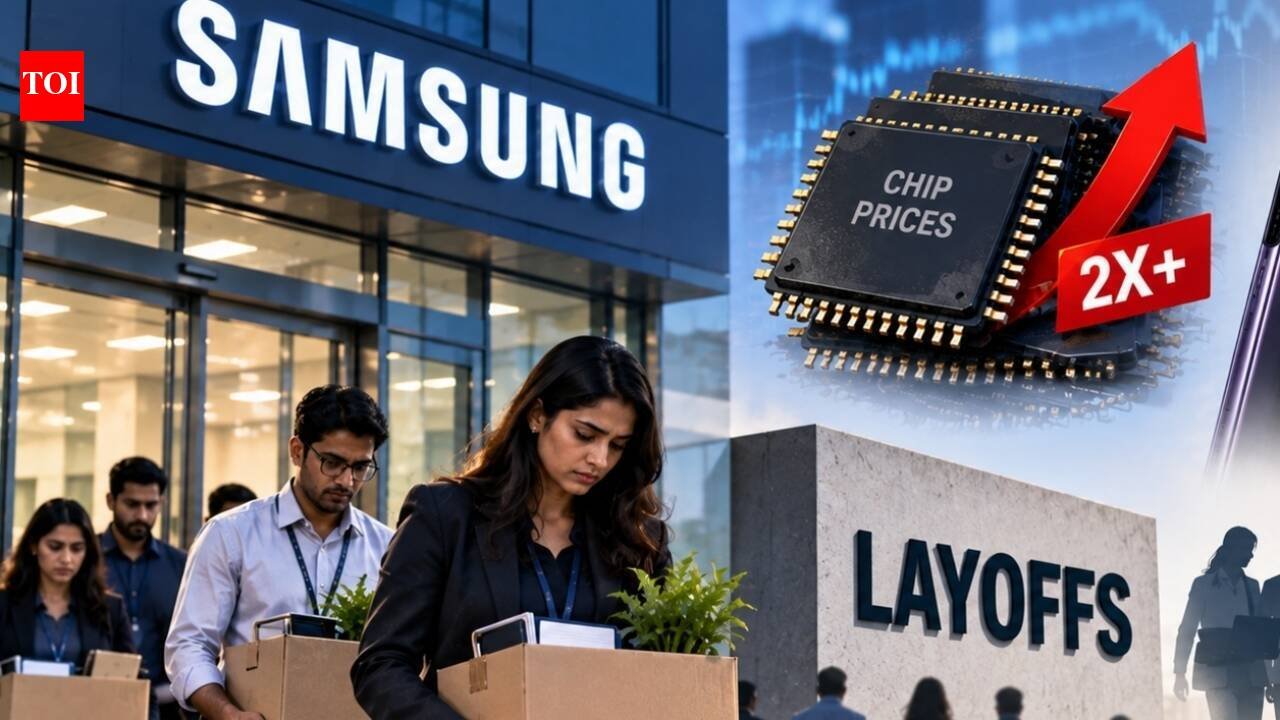 Samsung India cuts 80-100 jobs as chip prices more than double and smartphone volumes fall 11-12%; another round may come after Diwali, up to 25% of electronics sales and marketing staff at risk