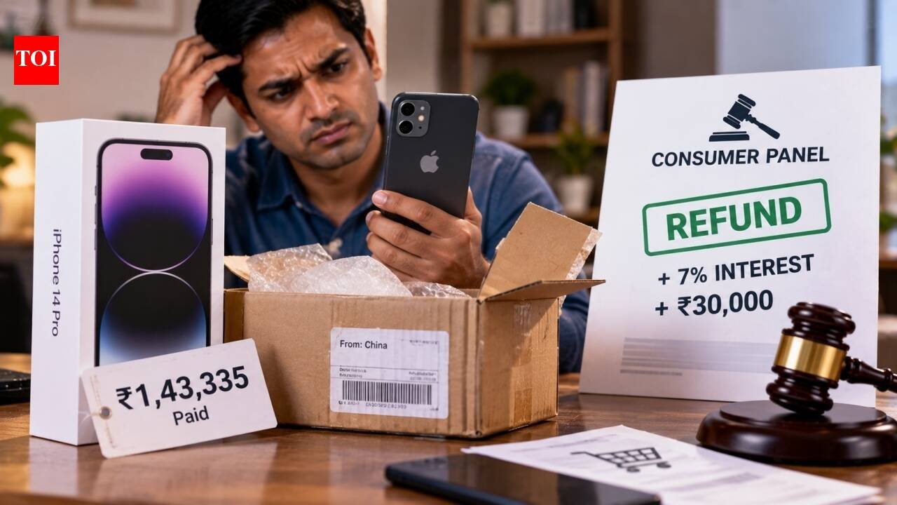 Man paid Rs 1.43 lakh for iPhone 14 Pro, received a Chinese phone with fake Apple logo and two cameras; consumer panel orders full refund with 7% interest plus Rs 30,000