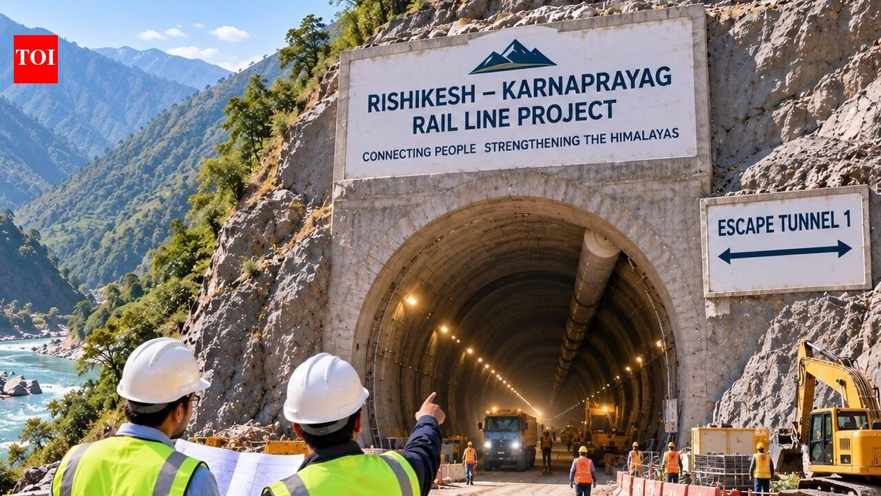 Rishikesh-Karnprayag railway line project for Char Dham connectivity boost hits 41 tunnel breakthroughs; RVNL completes 10.847-km Escape Tunnel 1, with 5 more expected within a year