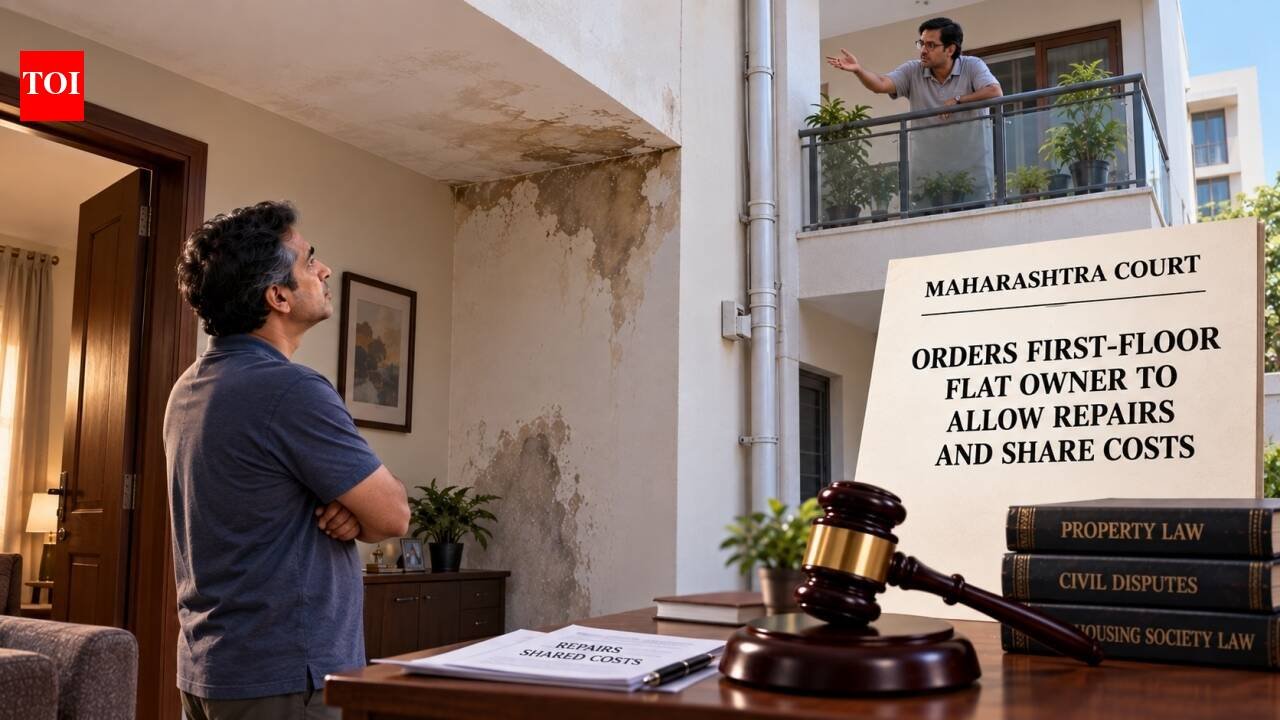 Water kept leaking into his ground-floor home despite repeated fixes; after an 8-year legal fight, Maharashtra court orders first floor flat owner to allow repairs and split costs