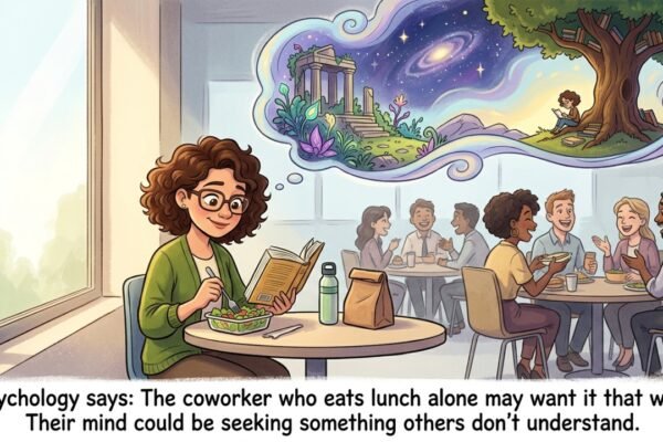 Psychology says the coworker who eats lunch alone may want it that way; their mind could be seeking something others don’t understand