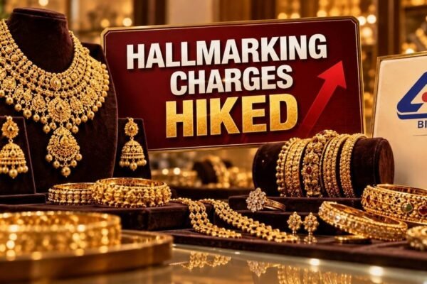 Gold hallmarking gets costlier by 67% as BIS raises fee from Rs 45 to Rs 75, silver stays at Rs 35; new rates take effect ahead of festive season