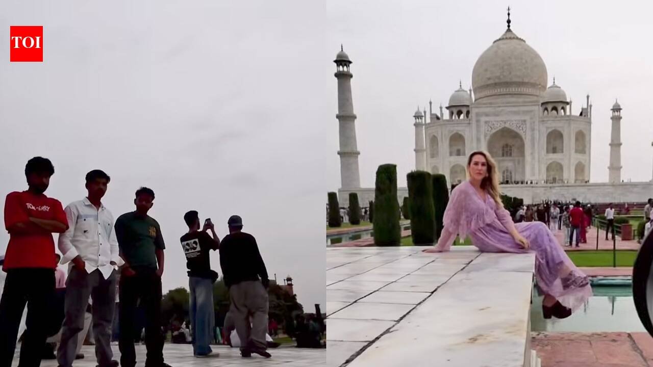 Taj Mahal: Photographer confronts crowd surrounding foreign female tourist at Taj Mahal; video sparks debate on "Civic Sense"