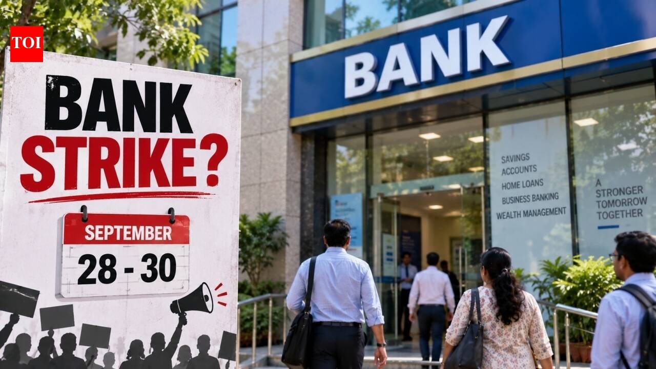 Bank strike from September 28-30 as unions demand 5-day work week: Banks may be shut for 5 days in a row as September 26-27 are holidays; SBI, Union Bank issue customer advisories