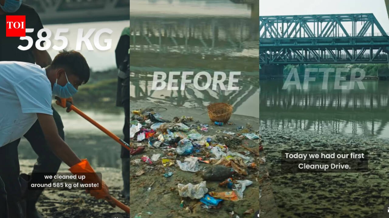 585 kg waste gone in 4.5 hours! Bittu Tabahi takes his cleanliness mission to Delhi’s Yamuna