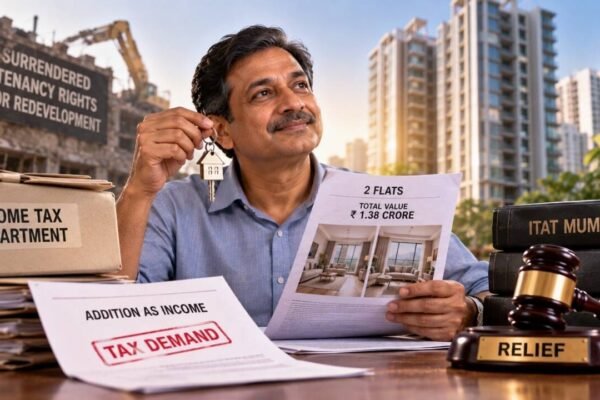 He surrendered tenancy rights for redevelopment and got 2 flats worth Rs 1.38 crore; taxman added it as income, why ITAT Mumbai gave him relief