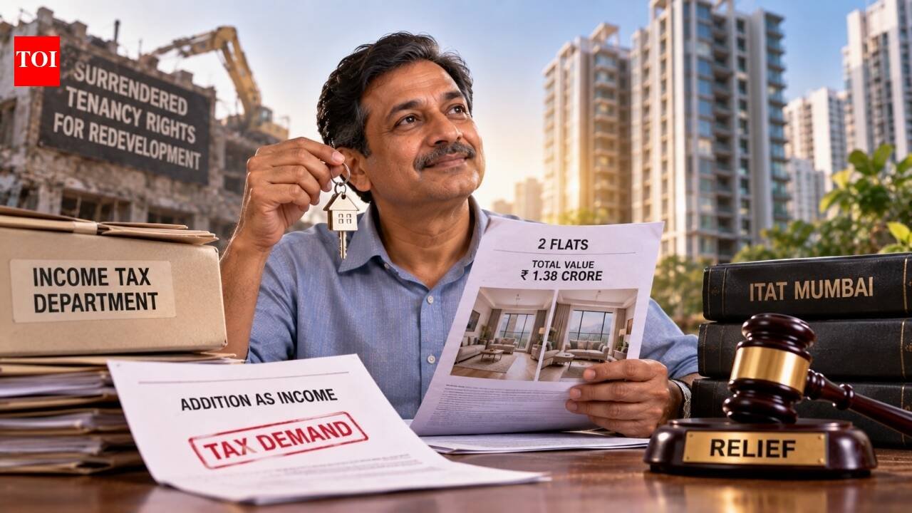 He surrendered tenancy rights for redevelopment and got 2 flats worth Rs 1.38 crore; taxman added it as income, why ITAT Mumbai gave him relief