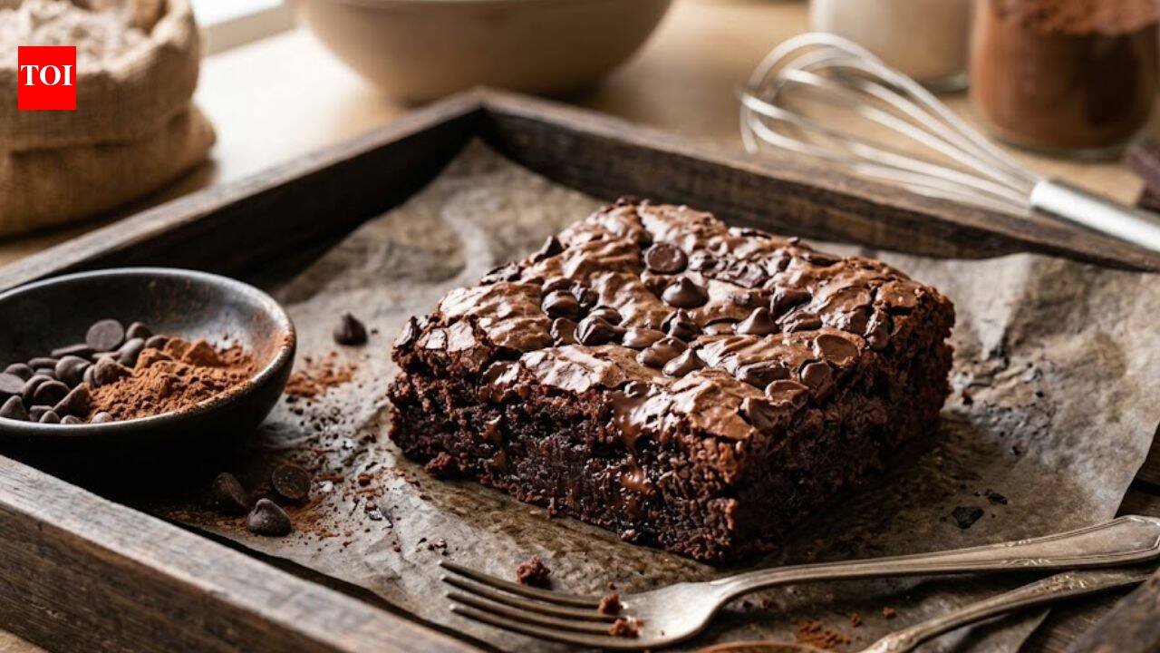 Eggless chocolate brownies at home: Easy recipe with cocoa, dark chocolate, and whole wheat flour |