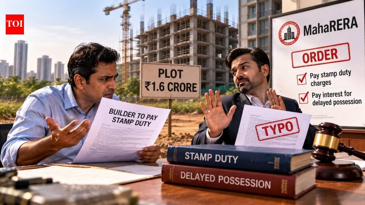 Builder promised to pay stamp duty on Rs 1.6 crore plot, later called it a typo; MahaRERA orders him to pay charges plus interest for delayed possession to buyer