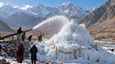 Communities marry glaciers in Gilgit-Baltistan to create artificial glaciers as climate change threatens water supplies |