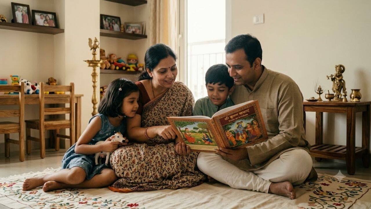 7 simple ways to introduce children to Krishna’s stories, values, and wisdom