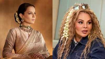 Kangana Ranaut hits back at Rakhi Sawant after her comments on her, Smriti Irani: 'All your favours combined never got you even a sweeper's job' | Hindi Movie News