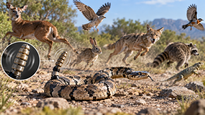 Scientists built a 3D-printed robotic rattlesnake and tested it on 38 animal species, finding its rattle triggered stronger fear responses |