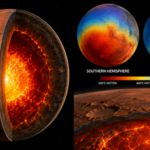 Scientists discovered Mars' southern interior is 200-400°C hotter than its northern half; the planet may be partly molten beneath the surface |