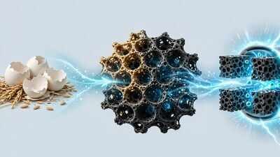 Scientists find a surprising way to turn egg and rice waste into a material that can store electricity |