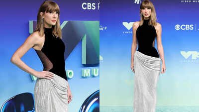 Taylor Swift finally delivers a red-carpet ‘serve’: Her black and silver VMAs gown has fans saying ‘That’s how you do it’ |