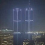 2,977 drones light up New York harbor in stunning 9/11 tribute: Watch the Twin Towers reappear