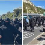 Dover Ferry Port Protest: ‘Stop the boats’: Masked men block roads to Dover port in anti-immigration protest