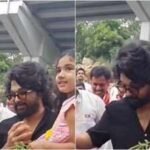 When Allu Arjun celebrated Ganesh Visarjan with daughter Allu Arha; carried her in his arms; chanted Ganpati Bappa Morya | Telugu Movie News