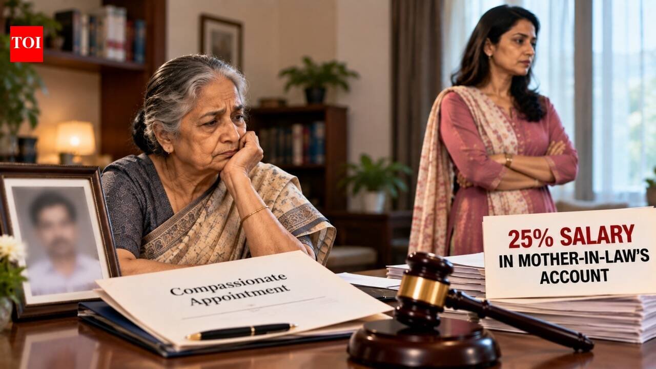 Wife got late husband’s government job on compassionate grounds, promised to care for in-laws but left and remarried; Court orders 25% salary for mother-in-law and equal terminal benefits