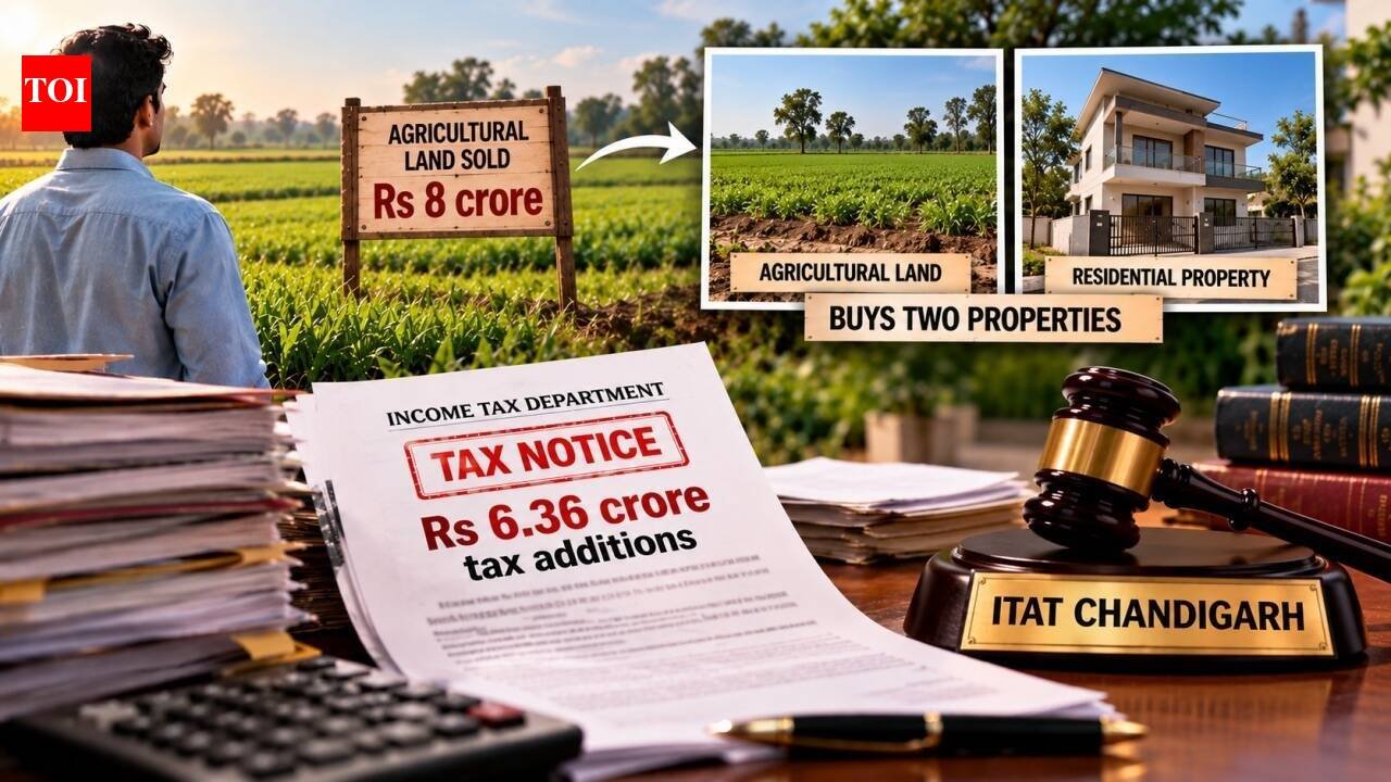 Man sells ancestral agricultural land for Rs 8 crore, buys two properties and claims LTCG exemption; faces Rs 6.36 crore tax additions, why ITAT Chandigarh gave relief under Sections 54B and 54F