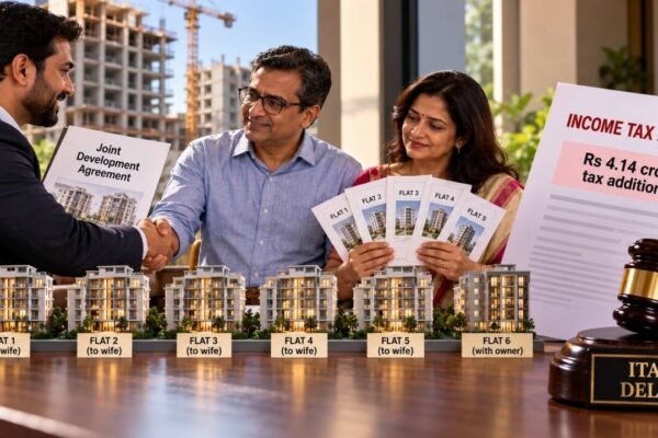 Man enters JDA for land, gets 6 flats from builder and transfers 5 to wife, but gets tax notice; ITAT Delhi deletes Rs 4.14 crore additions after finding no stock-in-trade conversion or sale
