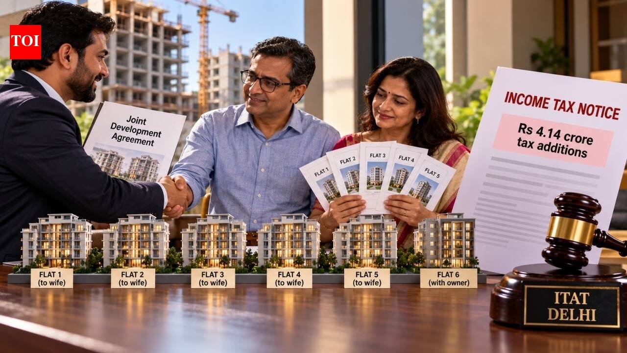 Man enters JDA for land, gets 6 flats from builder and transfers 5 to wife, but gets tax notice; ITAT Delhi deletes Rs 4.14 crore additions after finding no stock-in-trade conversion or sale