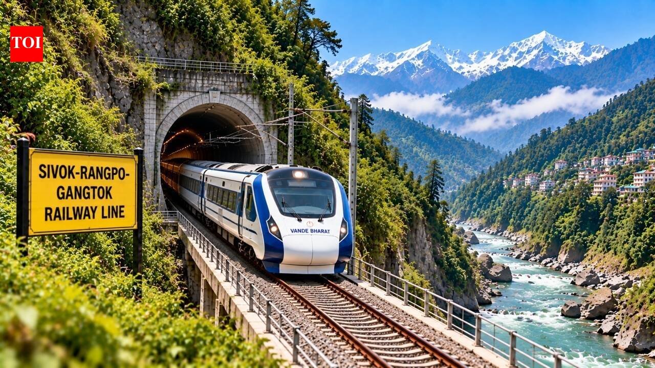 Sikkim to get train connectivity for first time as 44.5-km Sivok-Rangpo project reaches 75% progress, to be completed by December 2027; railways fast-tracks Rs 9,000 crore Gangtok rail link as well
