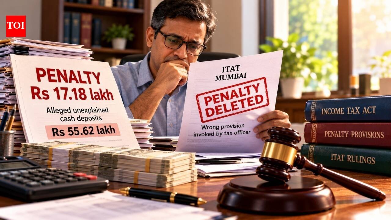 Man did not file ITR, faced Rs 17.18 lakh penalty over alleged Rs 55.62 lakh unexplained cash deposits; ITAT Mumbai deletes penalty because tax officer invoked wrong provision