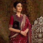 Nita Ambani celebrates Navratri in a regal Swadesh Ashavali silk saree |
