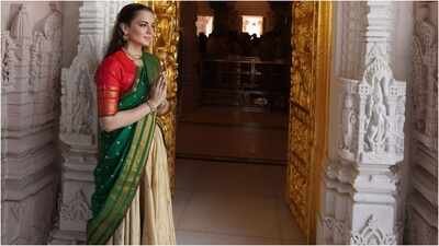 Kangana Ranaut seeks Lord Ram’s blessings in Ayodhya, says visit was a ‘great privilege’ - see photos | Hindi Movie News