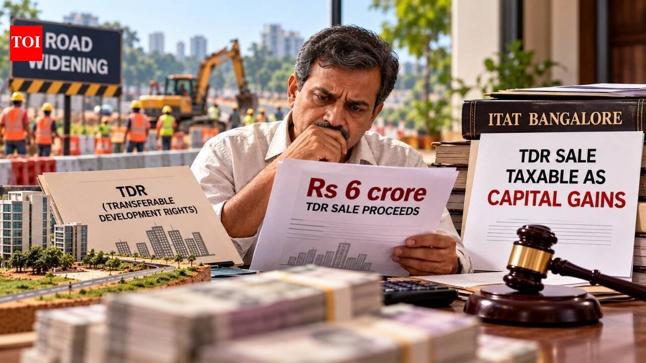 He gave up his land for road widening and got TDRs which he sold for Rs 6.02 crore to a builder; landowner gets tax notice, ITAT rules proceeds taxable as capital gains but allows land cost deduction