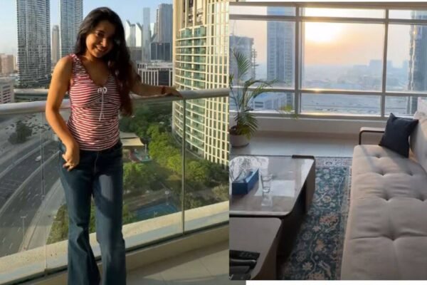 Inside a Dubai 1BHK rented for Rs 28.6 lakh a year: Content creator uses white interiors, low-profile furniture and skyline views that make a small home look bigger and brighter
