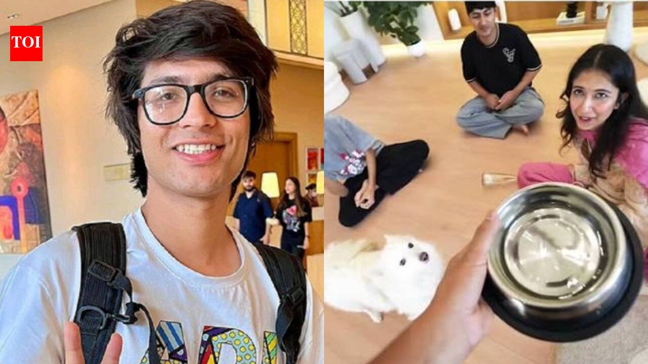 Sourav Joshi called ‘misogynist’: YouTuber faces backlash after wife Avantika Bhatt is dared to drink from pet dog Oreo’s bowl |
