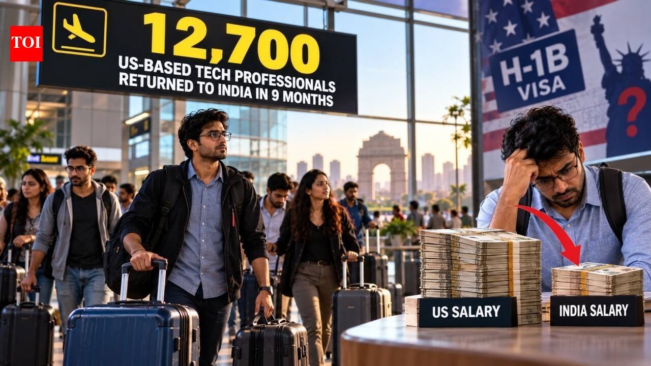12,700 US-based tech professionals returned to India in 9 months; 2026 may beat last year's record as H-1B visa uncertainty grows, but returnees face steep salary cuts at home