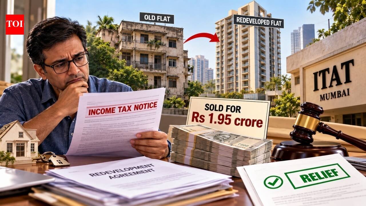 He bought a home, gave it for redevelopment years later and sold new flat for Rs 1.95 crore within 8 days; taxman denied LTCG exemption and added Rs 80.14 lakh, but ITAT grants relief