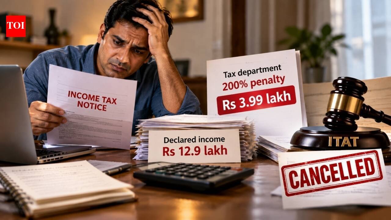 Man skipped filing ITR and got tax notice so he declared Rs 12.9 lakh income; department imposed 200% penalty of Rs 3.99 lakh on taxable amount, but ITAT cancels it