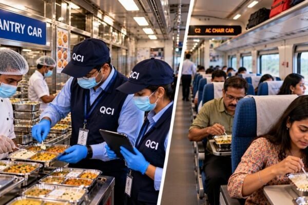 Indian Railways cracks down on food quality issues after passenger complaints; IRCTC partners with QCI for surprise audits on trains and stations with digital evidence to speed up action