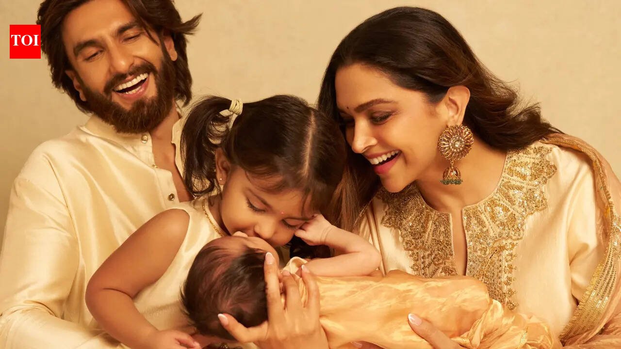 Deepika Padukone and Ranveer Singh announce second daughter’s name on Vijayadashami; Masaba Gupta dresses the family in peach and ivory