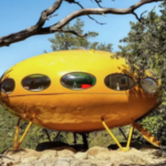 A California house shaped like a flying saucer has hit the market for nearly $1.5 million; built in 1969, the 793-square-foot Futuro home is one of about 50 surviving examples of the space-age design