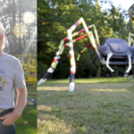 A Pennsylvania man started welding old car parts into sculptures in 1988; his Erie front yard now has a two-headed dinosaur and rocket ship