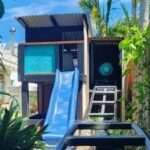 An Auckland father built his children a backyard roller coaster from scratch during lockdown; after testing it with 90kg of concrete, he is now selling the entire setup for NZ$4,500