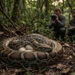 Burmese python mothers can generate heat while guarding their eggs; scientists documented the behaviour in a wild Florida nest |