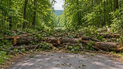 A New York family owned half of a private road beside its 45-acre property; after relatives blocked it with tree trunks, the state's highest court ruled a 1,500-member club had gained title to it