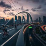 The Netherlands built a 72-metre bicycle roundabout above a busy junction; 24 steel cables suspend the circular bridge from a 70-metre pylon | World News