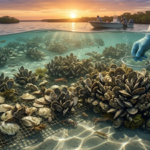 In 2004, Florida researchers used 36 recycled oyster shells per reef mat, helping restore Mosquito Lagoon reefs to around 1,000 live oysters per square metre