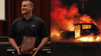 Meet Jameson Mallon-Echols, South Dakota engineering student who pulled a trapped teen from a burning car; now Rapid City has honoured the football captain with an Act of Heroism Award