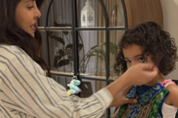 How the star is keeping India alive for the little one, thousands of miles away from home