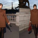 Nora Fatehi goes full Mugler in brown and red at Paris Fashion Week 2026